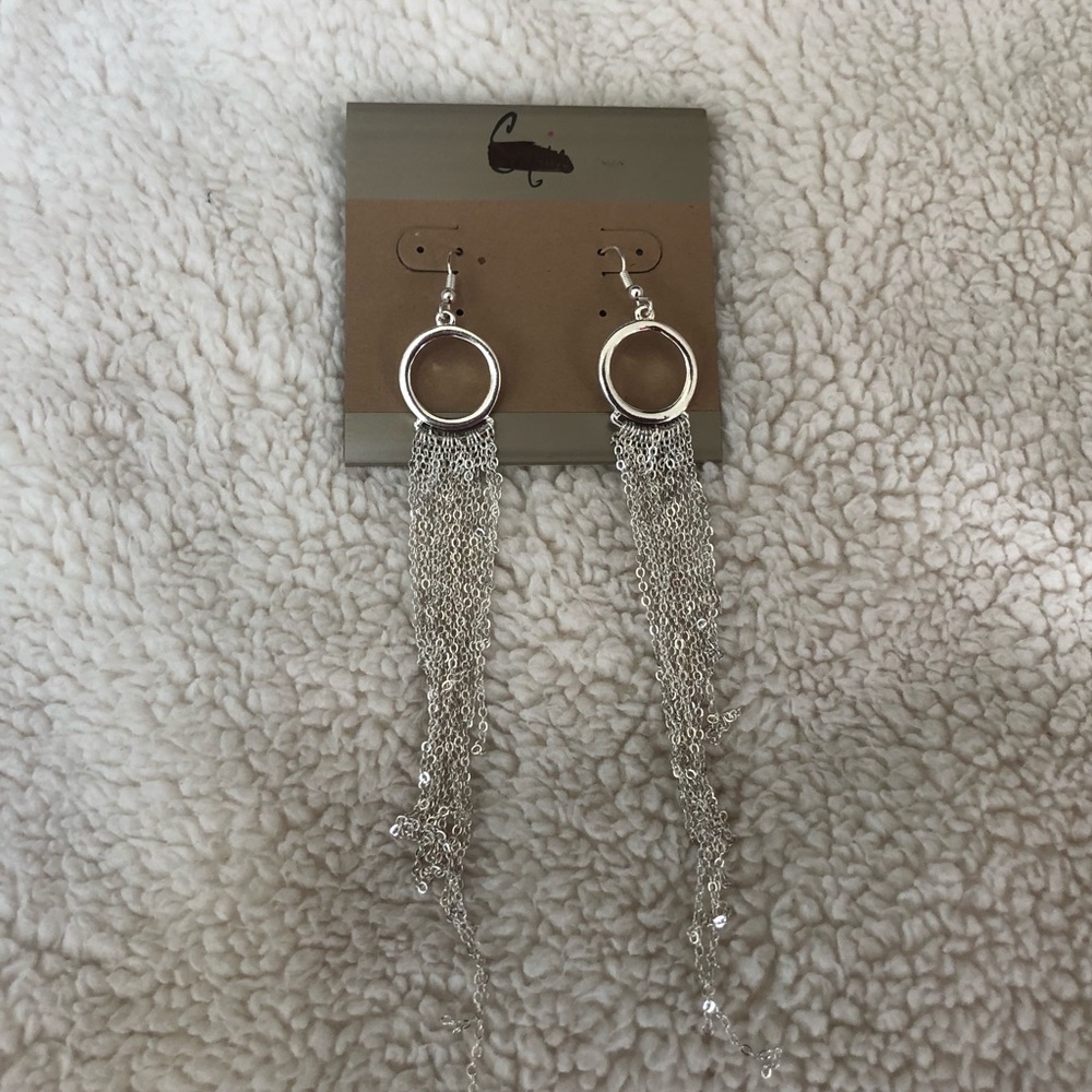 Silver Sequin Earring